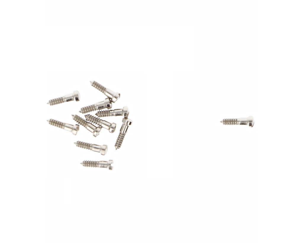 Tornillo plaqueta alpaca plata (-) C:1.4 P:1.0 L:4.1 100 ud