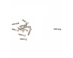 [F.TOR16] Tornillo plaqueta alpaca plata (-) C:1.4 P:1.0 L:4.1 100 ud