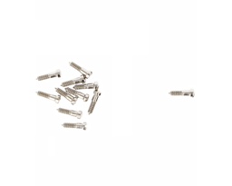 [F.TOR40] Tornillo plaqueta alpaca plata (-) C:1.0 P:0.8 L:3.7 100 ud