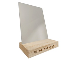 Expositor madera bemboo con espejo