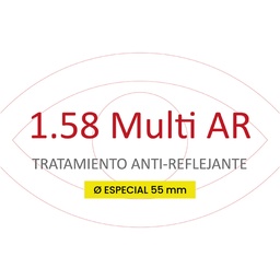 Lente Orgánica 1.58 Multi AR Ø 55